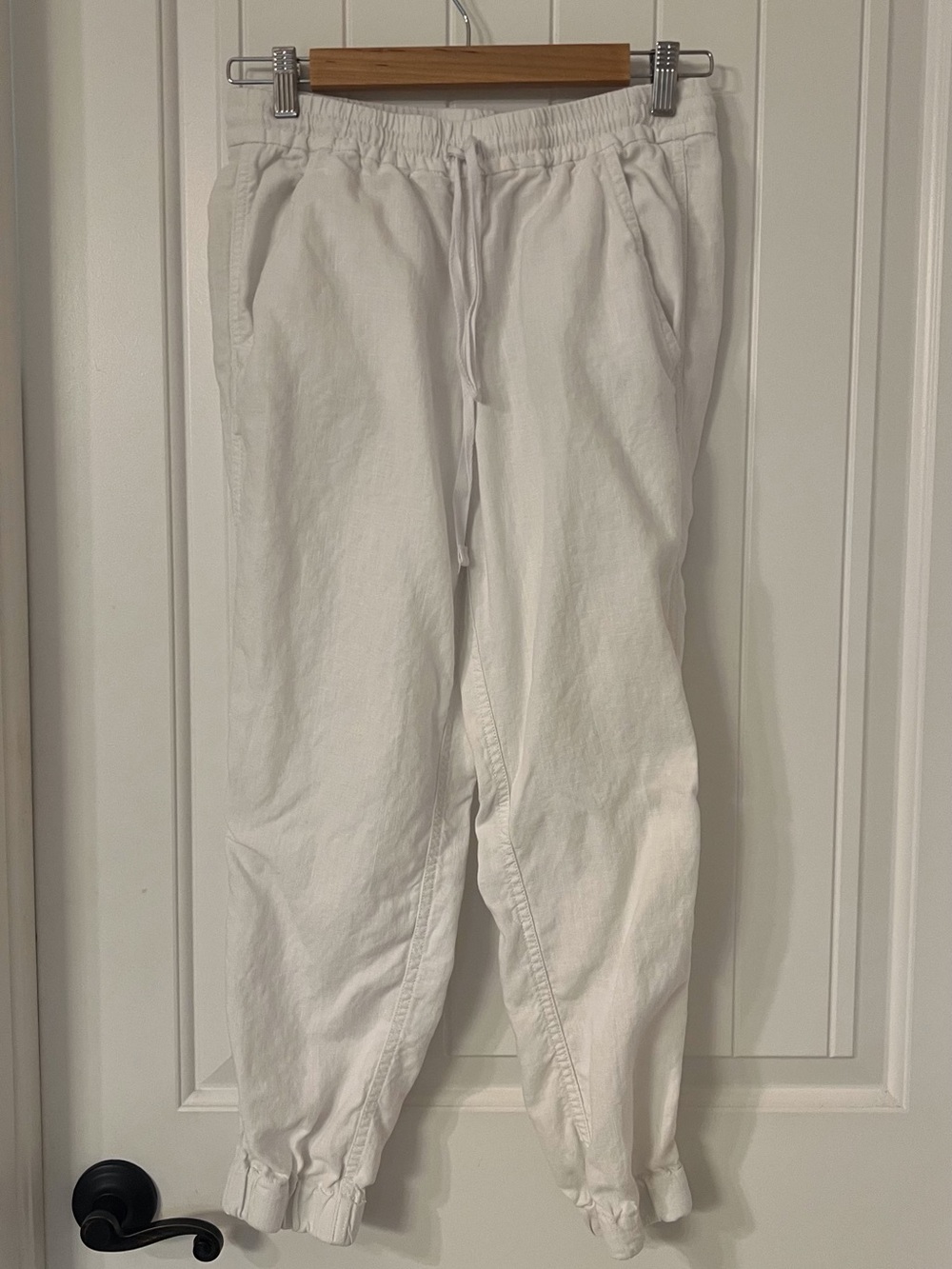 J. Crew White Drawstring Jogger Pants